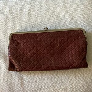 Hobo International Wallet Clutch Large Bifold Brown Leather